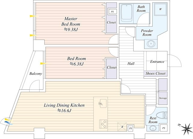 パレ神楽坂の間取り