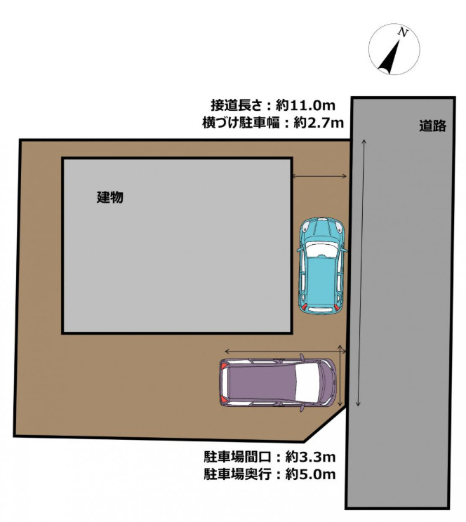 西尾市上道目記町の区画図