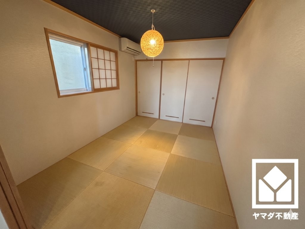 宇治市宇治戸ノ内の和室|実写真と間取り図からCG再現した「空室リフォームイメージ」のため、実際と異なります。