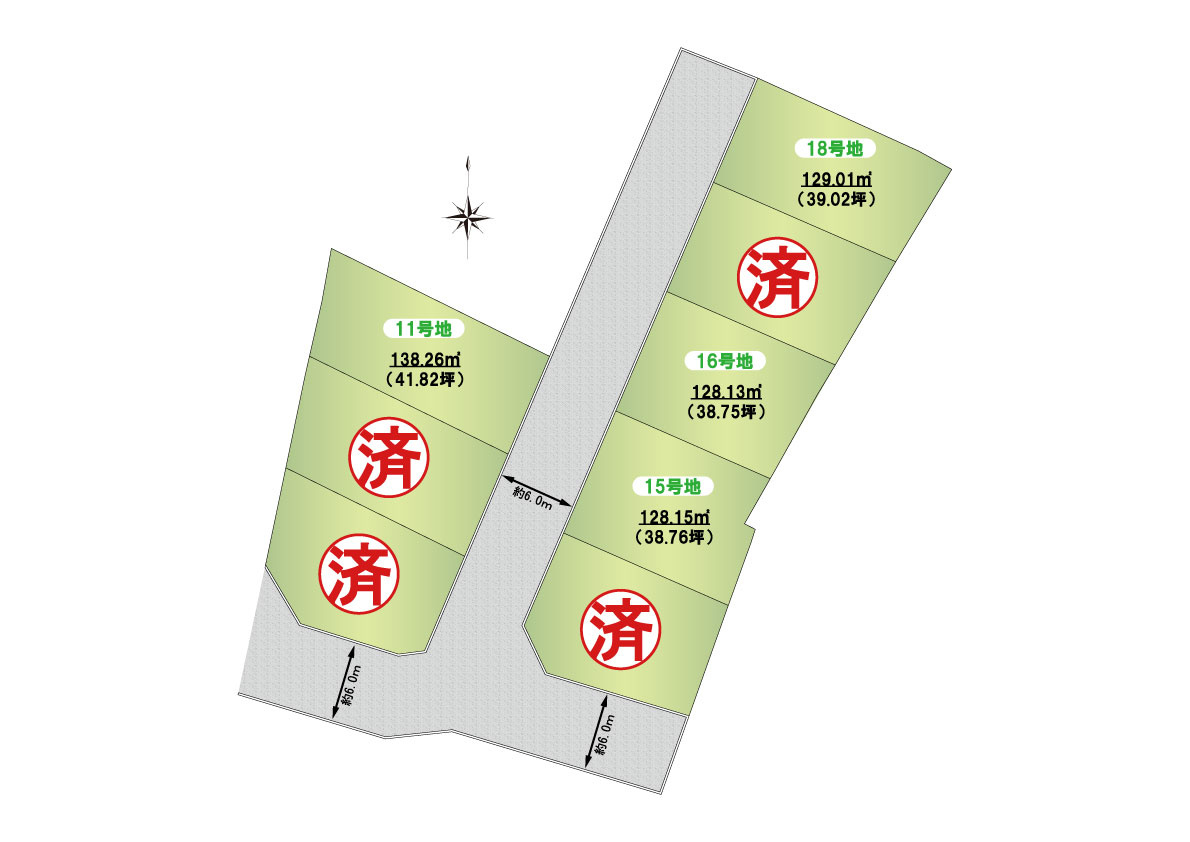 泉佐野市日根野　建築条件無し売土地　15号地の区画図|全8区画■JR阪和線「長滝」駅まで徒歩約13分！