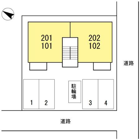 ＯＫ－Ｒｏｏｍ住崎の区画図