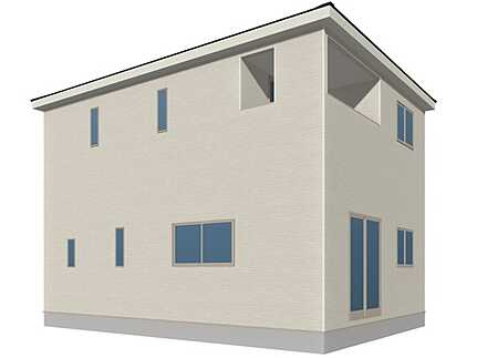 広島市佐伯区八幡1丁目　新築一戸建て(全6棟)の外観パース