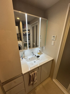 【独立洗面台】 | ルネ川口アグリア | 三面鏡の裏には収納スペース完備