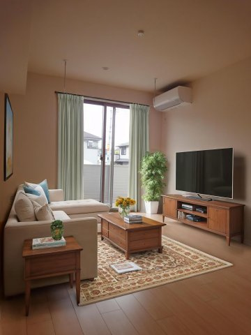 カリヨン西嶺の居間・リビング|１２.８帖のLDK