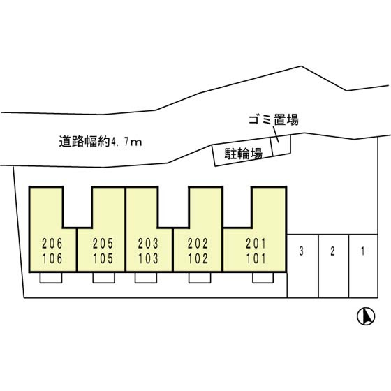 テラー・ウエスト新芦屋の区画図