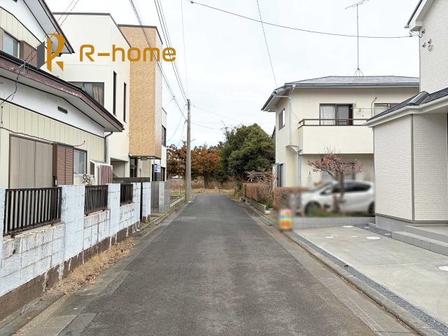 水戸市大塚町　新築戸建て　B号棟の前面道路含む現地写真|堂々！建物完成♪実際のお部屋をご見学可能です♪
ご見学が一番の資料！お気軽にお問い合わせ下さい♪