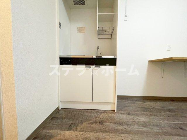 第2サニーハイツのキッチン|コンパクトなキッチンで掃除もラクラク