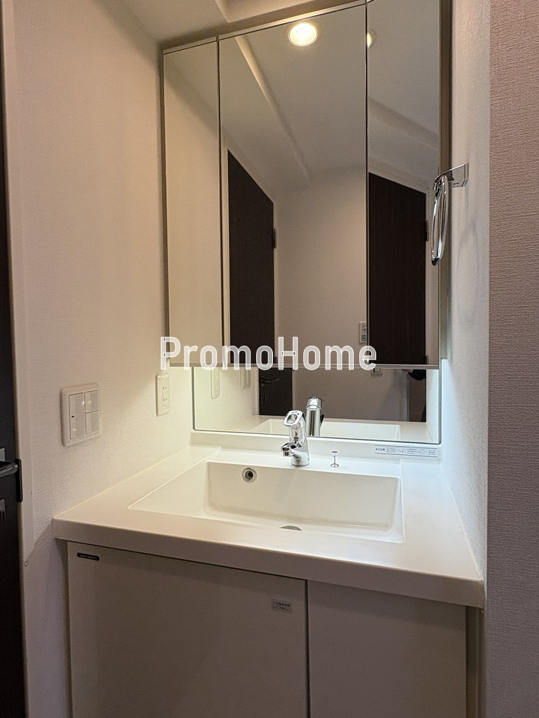 アンビックス神田の洗面所