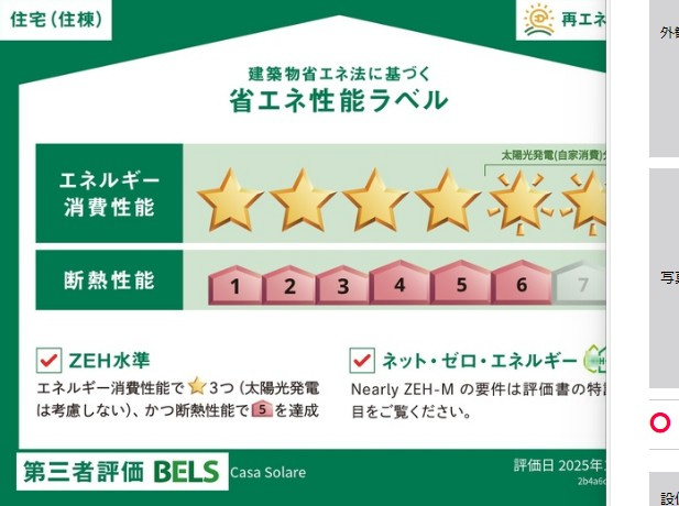 Casa Solareの省エネ性能ラベル