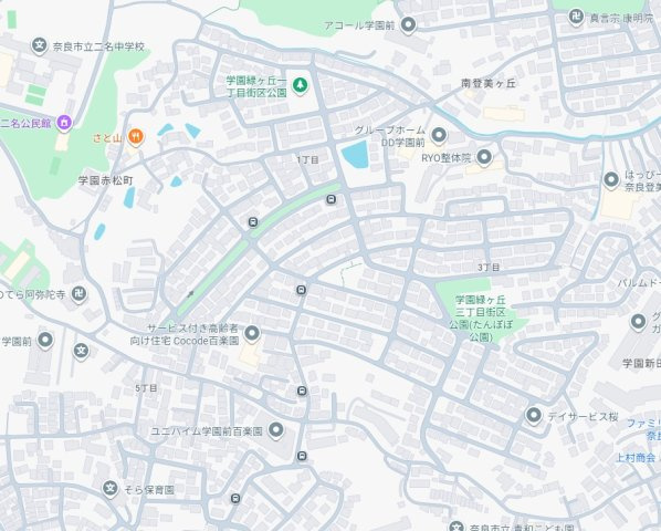 ●29(土)30(日)現地説明会！　奈良市学園緑ヶ丘　ラスト1邸　の地図