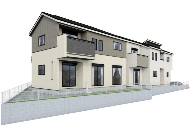 横浜市金沢区釜利谷東５丁目 新築戸建て【仲介手数料無料】カースペース2台の外観パース