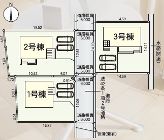 【区画図】 | クレイドルガーデン中央市成島第1　3号棟 | 区画図