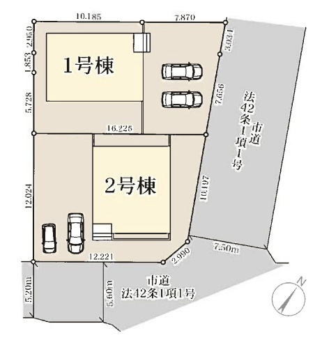 【区画図】 | 第2久喜南栗橋　Livele Garden.S　新築戸建　全2棟　1号棟