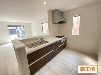 【内観：施工例】 | 大和市中央林間西　全3棟/今回販売3棟（3号棟） | 同施工会社施工例（キッチン）