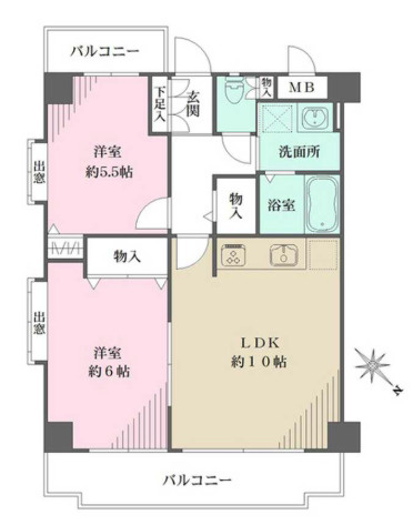 藤和シティホームズ深江の間取り