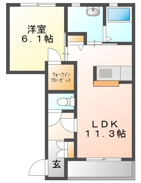 ヴィラージュ弐番館の間取り