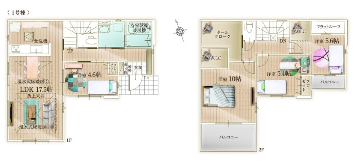 横浜市戸塚区東俣野町 新築戸建て【仲介手数料無料】カースペース3台の間取り