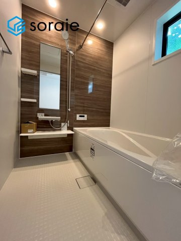 狭山市広瀬台2期　新築戸建の浴室|5/19撮影