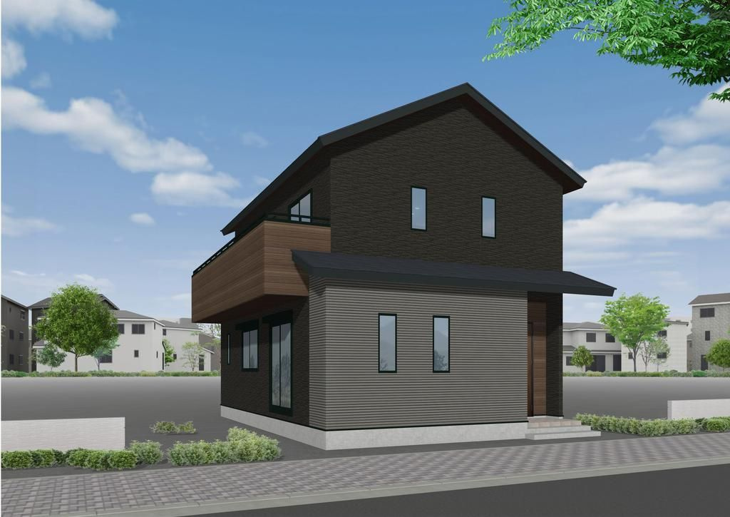 狭山市広瀬台2期　新築戸建の外観パース|5/19撮影