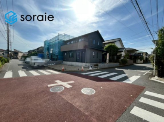 狭山市広瀬台2期　新築戸建の前面道路含む現地写真|5/19撮影