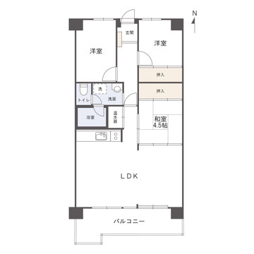 レヂオンス高江の間取り|３LDKのワイドリビングです。