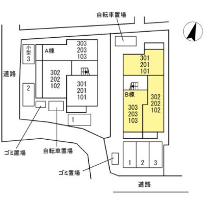 【区画図】 | D-room竹下 B棟