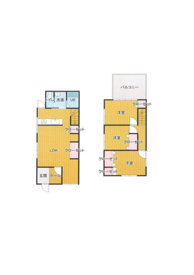 【間取り】 | 春日市下白水南３丁目 戸建て | リビングも居室もゆったりとした3LDKです。リフォーム済みで気持ちよく新生活を始められます