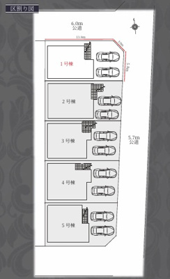 【区画図】 | Terrechez海部郡蟹江町桜2期全5棟 | 今すぐのご案内可能です！→  0120-336-922　までお気軽にお問い合わせください。