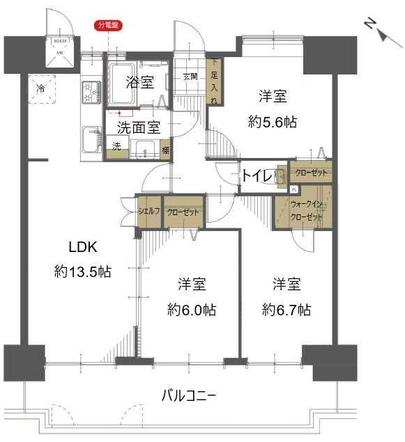パークヒルズ中須公園の間取り|リビング隣の和室を洋室へ変更、水回り設備交換などリフォーム済できれいな一邸です（R7.12工事完了）