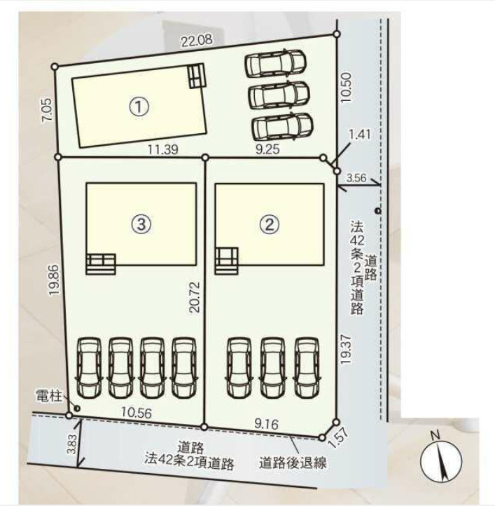 羽島市 上中町長間（江吉良駅） 2階建 ４ＳＬＤＫの区画図