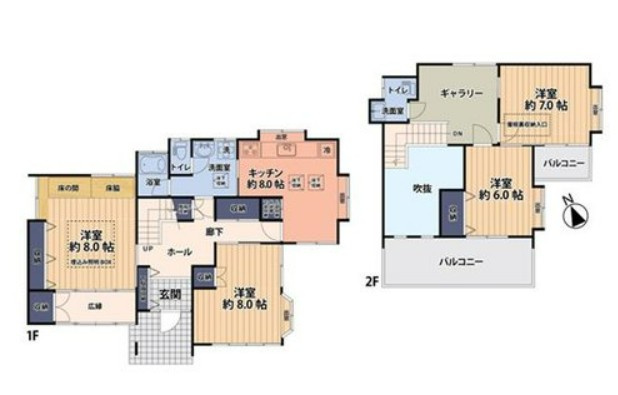 【中古】坂戸市中富町オール電化リフォーム中古住宅の間取り