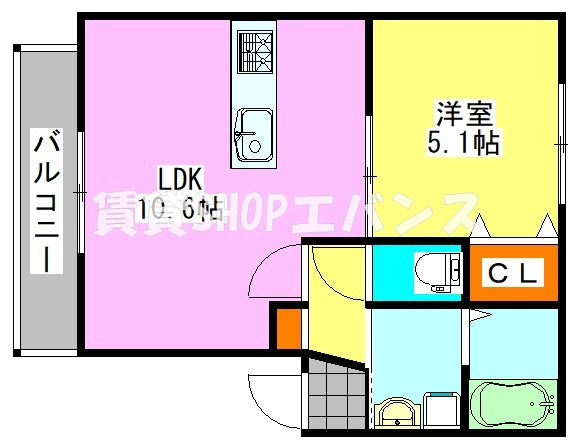 【間取り】 | レガロ前原Shiki