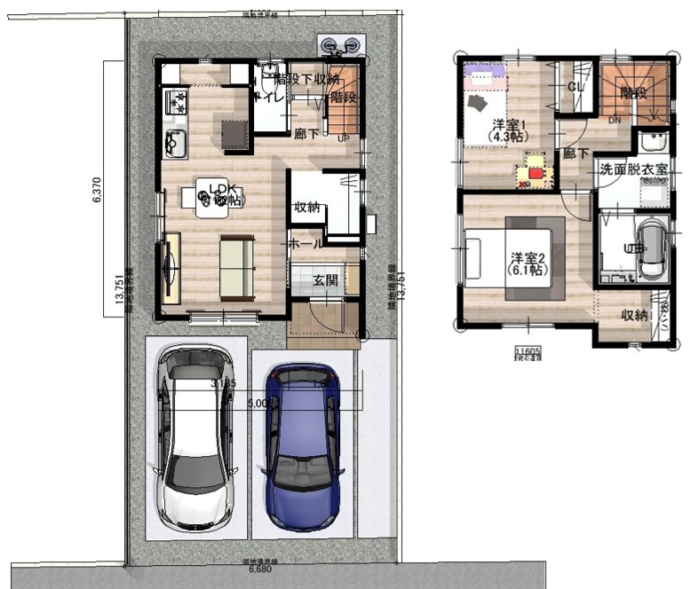 シングルハウス　春日町の間取り