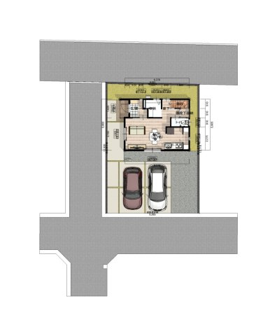 シングルハウス　上福岡町の区画図