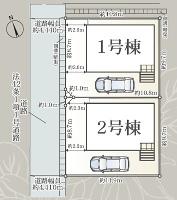 【区画図】 | 静岡市葵区羽鳥2丁目 11期 新築一戸建て 2号棟 | 2号棟の区画図です