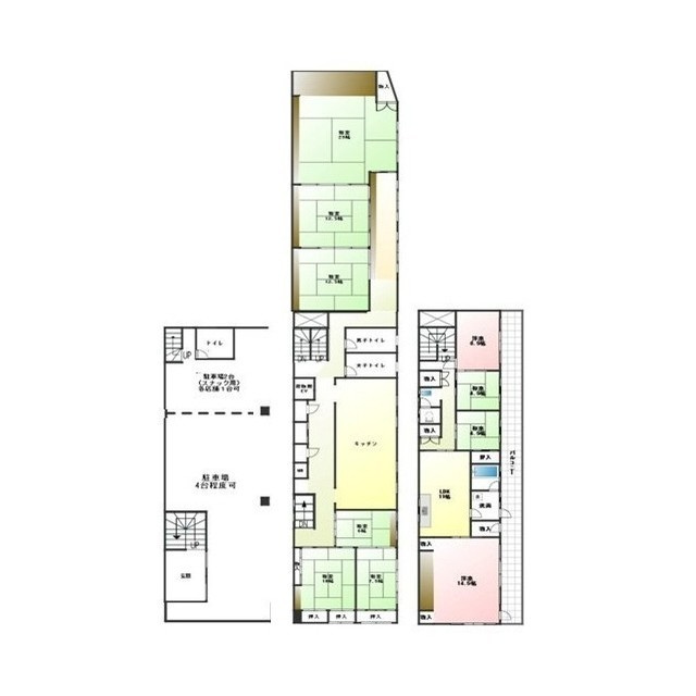 北方町北方MK住居付店舗の間取り