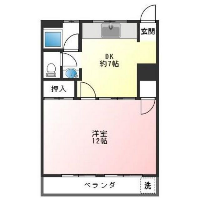岐阜市茜部中島３丁目のアパートの間取り