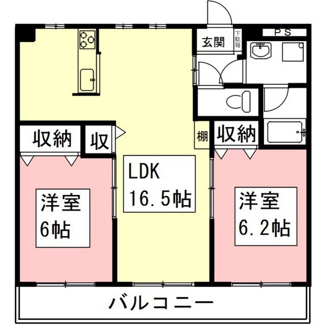 エステート福田町の間取り
