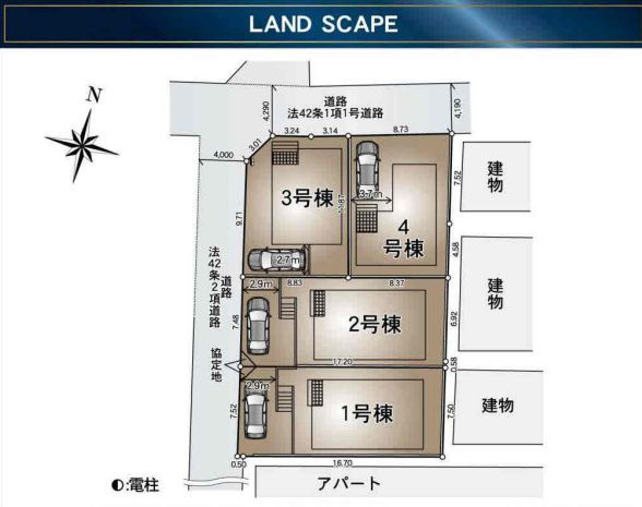 座間市入谷西2丁目新築戸建て　第4-4号棟の区画図|区画図「座間市入谷西2丁目新築戸建て」