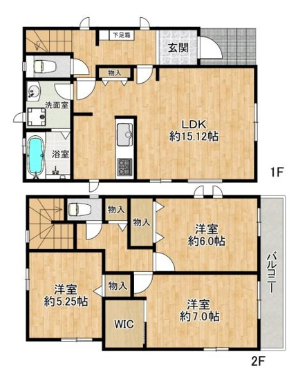 【間取り】 | 垂水区桃山台6丁目　B号棟　新築戸建