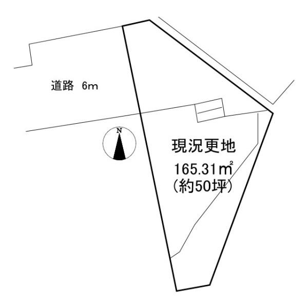 生駒市小明町の売地の土地図