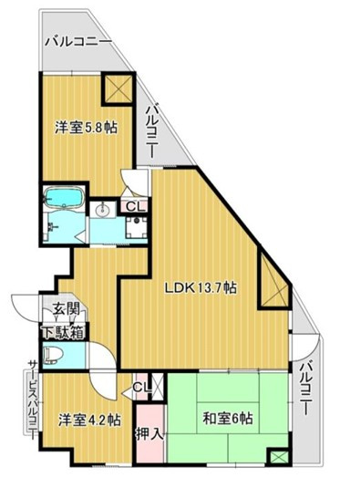 【間取り】 | K51335-コスモ紫野
