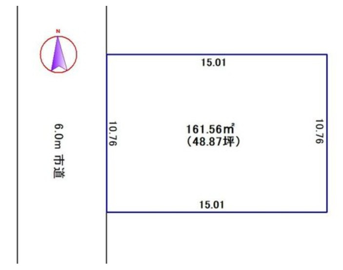 新発田市諏訪町3丁目　土地の区画図