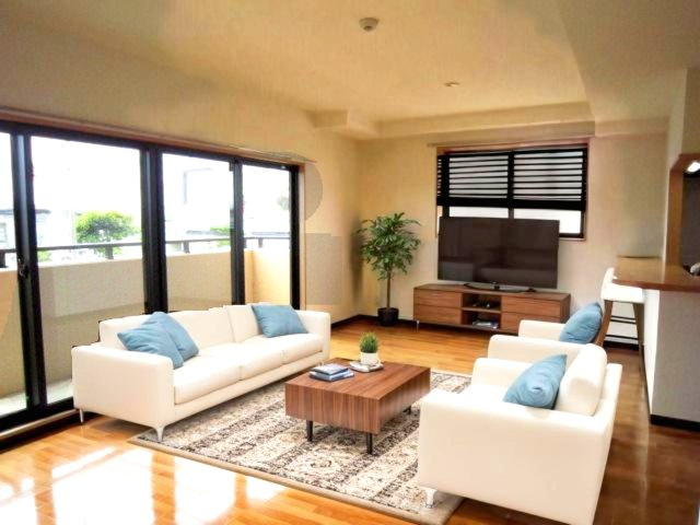 キャロットⅡの居間・リビング|本画像はAIのCG作成イメージであり実際に現地に家具は置かれていません。