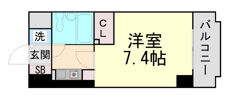 ライオンズマンション三宮東第2 の間取り