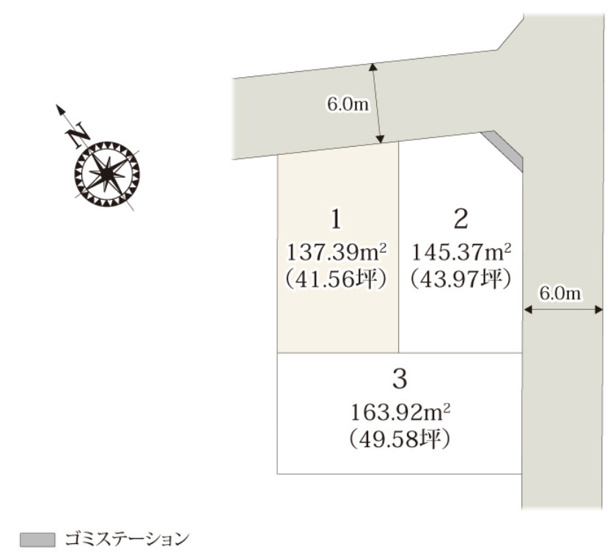 【区画図】 | 久喜市青葉第7期　ワイウッドコート　新築戸建　全3棟　3号棟