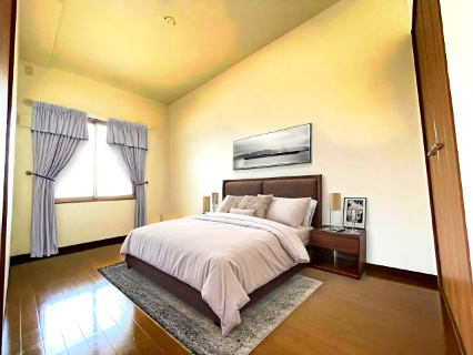 シェ・リヴェールの寝室|本画像はAIのCG作成イメージであり実際に現地に家具は置かれていません。