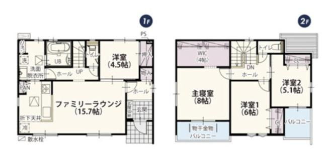【間取り】 | 北本市石戸第1期　クライン　新築戸建　全2棟　1号棟