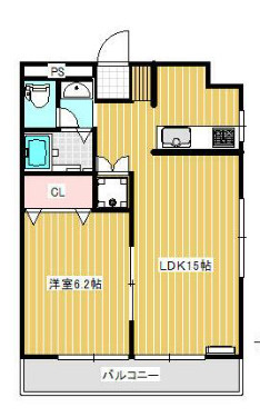 中野区上鷺宮３丁目の賃貸マンションの間取り