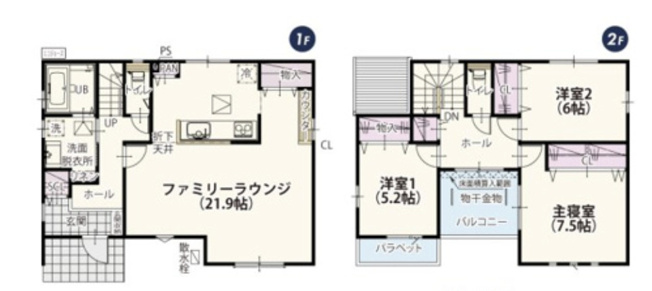 【間取り】 | 北本市石戸第1期　クライン　新築戸建　全2棟　2号棟